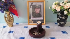 В Октябрьском районе проводили в последний путь погибшего на Украине ефрейтора Вискова